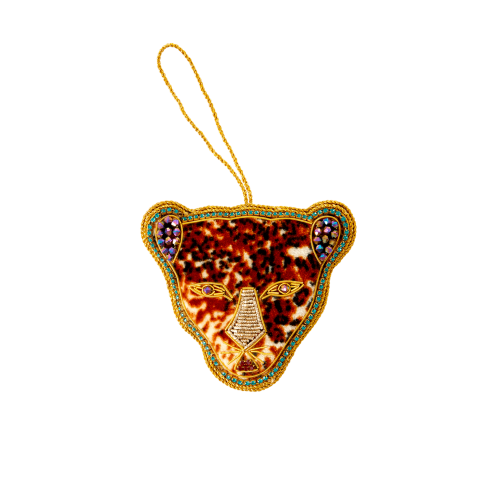 Leopard Shaped Beaded Hanging Ornament Rice DK